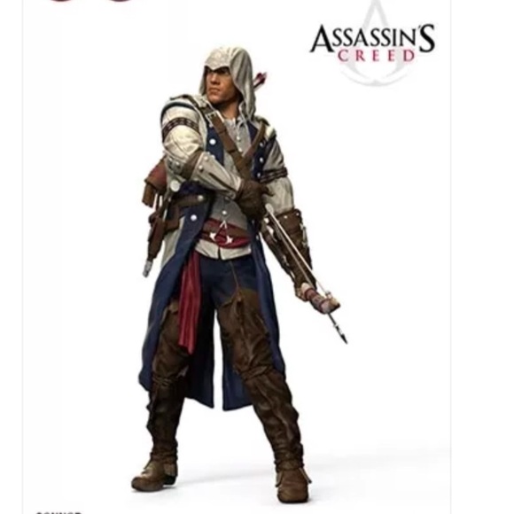 Assassins Creed 7” Action Figure Connor #5 Red Wave Color Tops Collector Edition - Picture 6 of 14